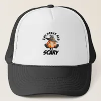 Eat Drink And Be Scared Retro Cool Trucker Hat
