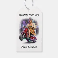 Grannies Gone Wild Funny Scooter Bachelorette Gift Tags
