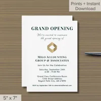 Elegant Grand Opening Invitation Custom Logo