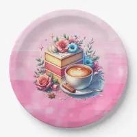 Coffee and Birthday Cake Personalized Paper Plates