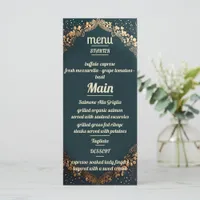 Elegant Gold Floral Wedding Invitation