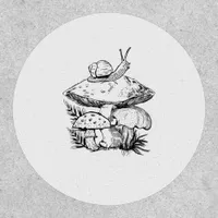 Cottagecore Goblincore Mushroom Snail Patch