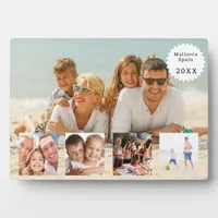 Summer family vacation photo collage plaque