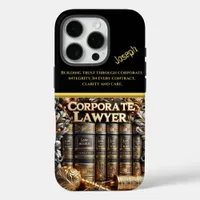 Elegant Law Books Reflecting Corporate Expertise iPhone 16 Pro Case