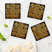 Celtic Knotwork Cross Coaster Set