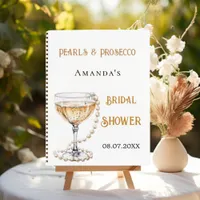 Guest book bridal shower pearl prosecco