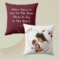 Create your own Happy Heart Throw Pillow