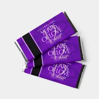 Elegant 12th Silk Wedding Anniversary Celebration Hershey Bar Favors