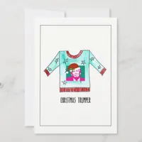 Hand painted Christmas Trumper Jumper Holiday Card