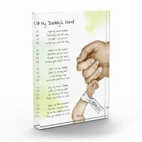 Hold My Hand Daddy Keepsake Poem Dad Gift Photo Block