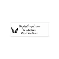 Angel wings name address self-inking stamp