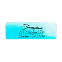 Personalized Aqua Blue Return Address Labels