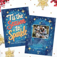 Tis the Season Retro Photo Christmas Card