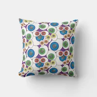 Cartoon Eyes Halloween Throw Pillow