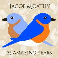 EO Bluebirds Lovebirds Any Anniversary Year