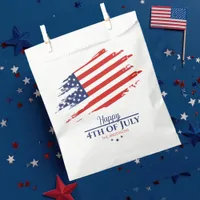 Grunge American Flag Happy 4th July ID1104 Favor Bag