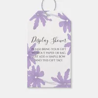 Purple Daisies Display Bridal Shower Gift Tags