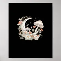 Aesthetic Moon Goblincore And Cottagecore Mushroom Poster