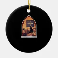 Whimsigothic Cathedral Window Classic Ceramic Ornament