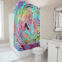 Tranquility Abstract Fluid Art    Shower Curtain