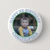 Personalized Happy Birthday Name and Age   Button