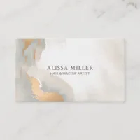 Modern Abstract Watercolor Rose Gold Boho Business Card