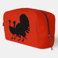 Silhouette of Turkeys Dopp Kit