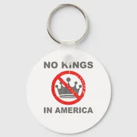No Kings In America Patriotic Casual Keychain