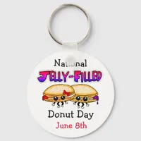National Jelly-Filled Donut Day Keychain