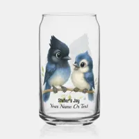 Sassy Steller's Jay  Can Glass
