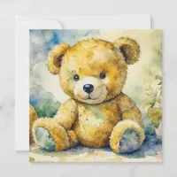 Teddy Bear themed Boy's Baby Shower Invitation