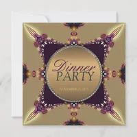 Fractal Dreams Dinner Party Invitation