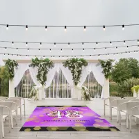 Elegant 48th Amethyst Wedding Anniversary Outdoor Rug