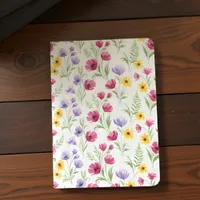 Pretty Yellow, Purple, Pink Floral Watercolor Passport Holder