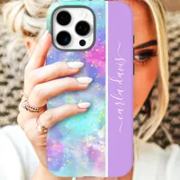 Watercolor Splash Custom Name iPhone 16 Pro Max Case