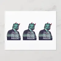 Felon Helping Felons Escape Prison Evil Trump Postcard