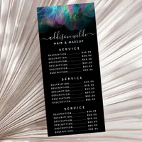 Holographic Alcohol Ink Service Price  Rack Card