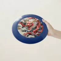 Fire breathing dragon red and white scale Wham-O frisbee