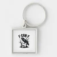 Halloween F-Caw-F Bird Crow Women Men Retro Classi Keychain