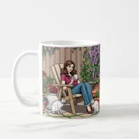 Relaxing Day | Women with Coffee, Cats and Plants Coffee Mug