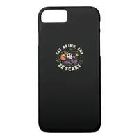 Spooky Skeleton Celebrating Halloween Eat Drink An iPhone 8/7 Case