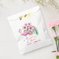 Tropical Flamingo Baby Shower Favor Bag