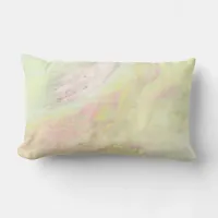 *~* Spring Lightness Abstract Marble Iridescent Lumbar Pillow