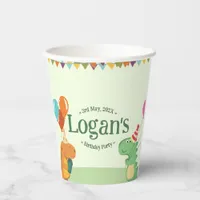 Cute Cartoon Dinosaur Birthday Party Paper Cups