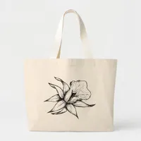 Vintage daffodil large tote bag