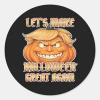 Trumpkin Let's Make Halloween Great Again Classic  Classic Round Sticker
