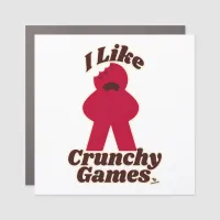 Love Crunchy Games Meeple Fun Logo Car Magnet