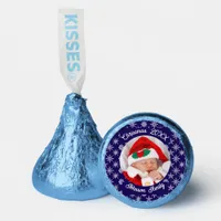 Santa Baby Custom Your Photo Snowflakes with Blue Hershey®'s Kisses®
