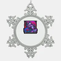 Till Death Do Us Part Classic – Grim Reaper Romanc Snowflake Pewter Christmas Ornament