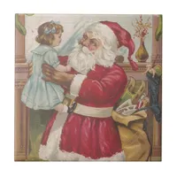 Vintage Santa Ceramic Tile